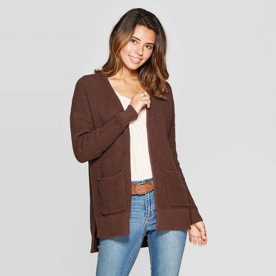 womens brown cardigan