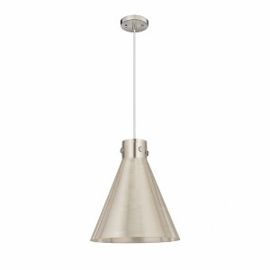 Newton Cone - 1 Light Cord Hung Pendant In Industrial Style-15.38 Inches Tall and 14 Inches Wide - 1 of 1