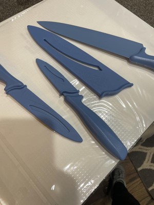 5pc Poly Cutting Board And Knife Set Blue - Room Essentials™ : Target