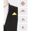 Elerevyo Men Foldable Satin Shiny Solid Color Pocket Squares - 3 of 4