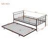 NicBex Metal Twin Size Daybed with Curved Handle Design and Twin Size Trundle for Bedroom,Living Room - image 3 of 4