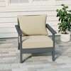 WestinTrends Avalon Gray Outdoor Modern HDPE Patio Club Chair with Deep Seat Cushions - 2 of 4