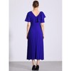 Allegra K Women's Ruffles Short Sleeve Asymmetrical Neck Pleated Hem Midi Dress - 3 of 4