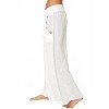 Women's Linen Button Detail Palazzo Pants - Venti6 - 2 of 4