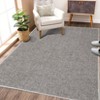 Modern Solid Textured Area Rug Ultra-Thin Low Pile Washable Rug - 3 of 4