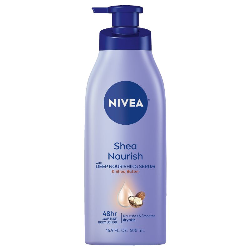 NIVEA Shea Nourish Dry Skin Body Lotion with Shea Butter, 1 of 9