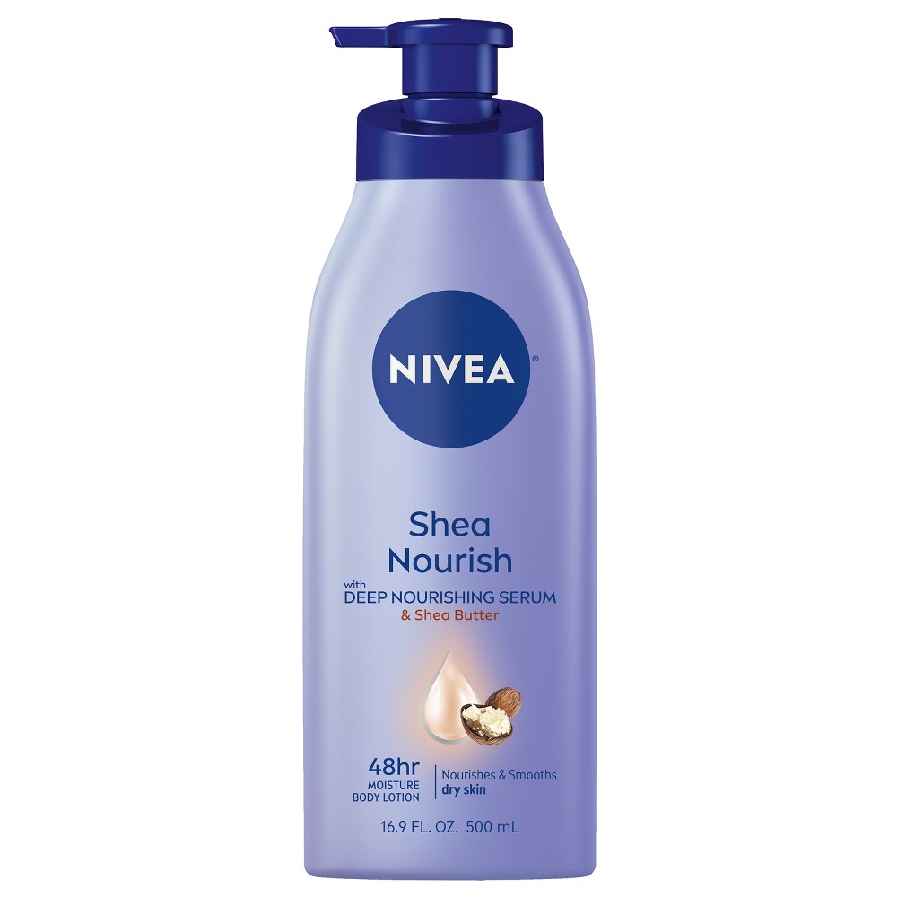 Photos - Cream / Lotion Nivea Shea Nourish Dry Skin Body Lotion with Shea Butter - 16.9 fl oz 