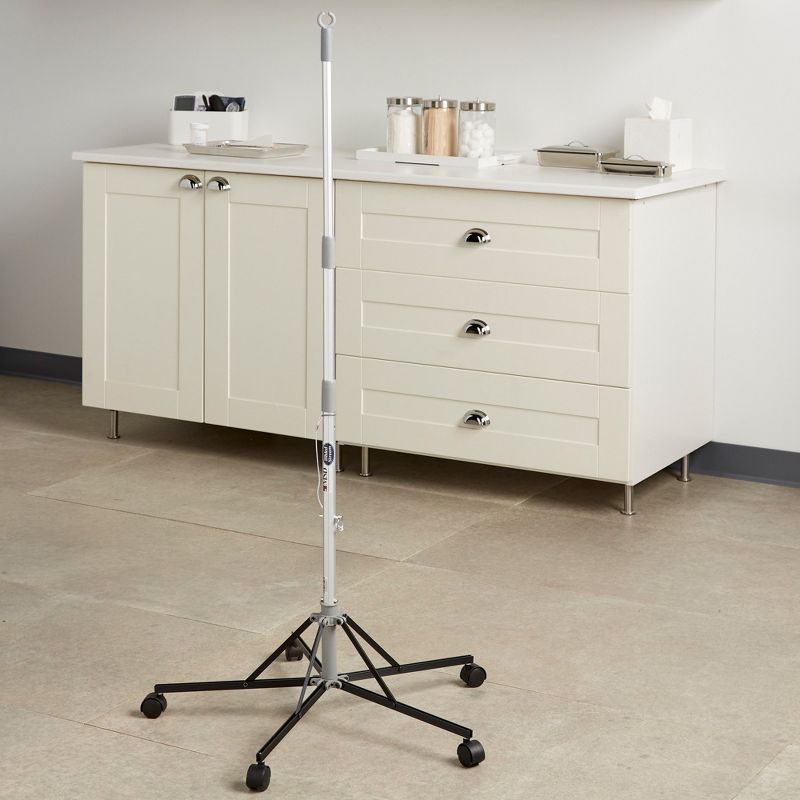 McKesson Aluminum Disposable IV Stand Floor Stand, 5-Caster Wheel Base, 1 Count, 3 of 4
