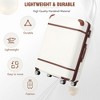 Gulches Hardshell Luggage with TSA lock , 24" Expandable Lightweight Suitcase with Spinner Wheels, Single Vintage Luggage,White - 4 of 4