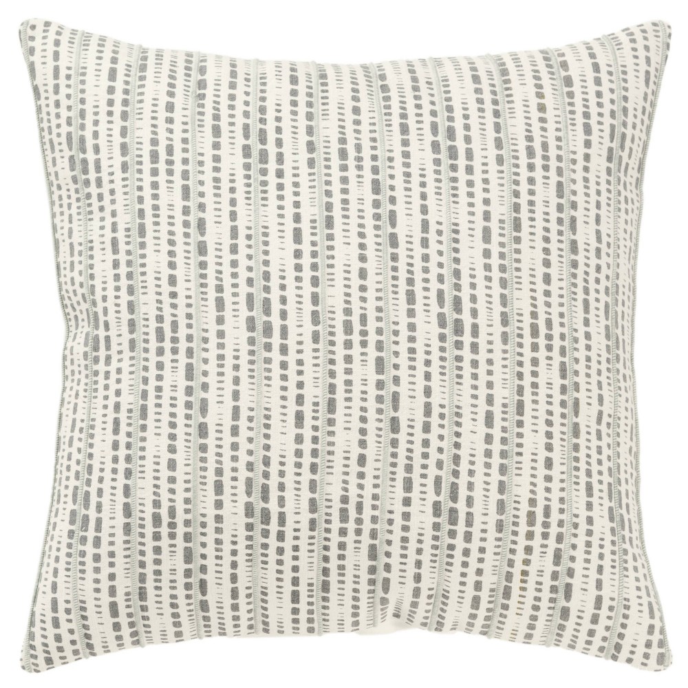 Photos - Pillowcase 20"x20" Oversize Animal Skin Square Throw Pillow Cover Gray - Rizzy Home