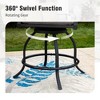 Captiva Designs 2pc Patio Rattan Backrest Metal Bar Swivel Chair with Wood-look Armrest and Gray Thickened Cushion - 4 of 4