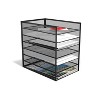 TRU RED 6 Compartment Wire Mesh File Organizer Matte Black TR57565-CC - 2 of 4