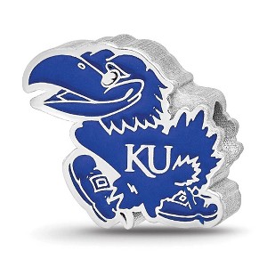Black Bow Jewelry Sterling Silver Kansas Jayhawks NCAA Bead Charm - 1 of 4