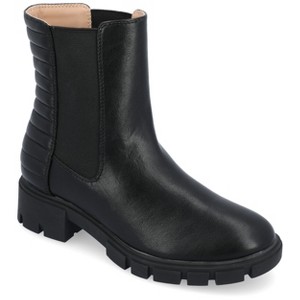 Journee Collection Women's Tatiana Round Toe Block Heel Chelsea Booties - 1 of 4