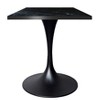 LeisureMod Verve 24" Sqaure Dining Table - Modern MDF Top with Black Pedestal Base Accent Cafe Table for Kitchen, Home, and Cafes - 2 of 4