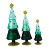 Cody Foster 15.0 Inch Festive Alpine Trees Green Christmas Decorative Tree Set , Christmas Decor Snowflakes  Winter (3PC) - 3 of 4