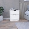 NicBex Nightstand with Drawer,Modern Side Table with Storage Space,Bedside Table for Bedroom,Living Room,Black/White - 2 of 4