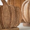 8"H  9"H & 12.25"H Sullivans Rustic Wooden Pumpkin Set of 3  Natural - 2 of 4