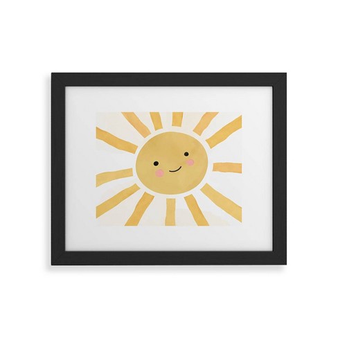  Deny Designs Carrie Cantwell Happy Sun Black Framed Art Print - image 1 of 4