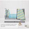 Bacati - Elephants Aqua/Lime/Gray 4 pc Crib Bedding Set with Diaper Caddy - 3 of 4