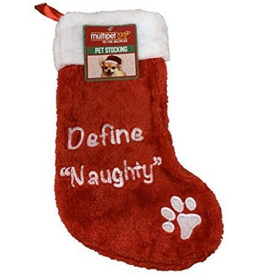 Multipet Christmas Stocking Define Naughty for Dogs