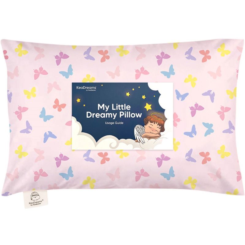 KeaBabies Toddler Pillow with Pillowcase, 13X18 Soft Organic Cotton Toddler Pillows for Sleeping, Kids Travel Pillow Age 2-5, 1 of 11