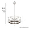 Hunter 24" Distressed White Langwood 4-Light Chandelier - Regency-Inspired Ceiling Fixture for Indoor Spaces - 4 of 4