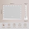 VANITII Hollywood Makeup Vanity Mirro r31.49''×22.83'' Bluetooth Wall Mount Smart Control 10X Magnifying Glass With 18 LED Bulbs 3 Light Colors - 4 of 4