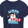 Women's - Frosty The Snowman - Christmas Always Chill Short Sleeve Graphic T-Shirt - 2 of 4