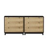 DOMETOUR 3-Drawers Storage Cabinet Rope Woven Drawer (Set of 2) for Bedroom Living Room Dining Room Hallways - 3 of 4