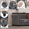 6 Seater Velvet Couches for Living Room Sets, Chesterfield Sofa Loveseat and Armchair 3 Pieces -Morden Fort - 4 of 4