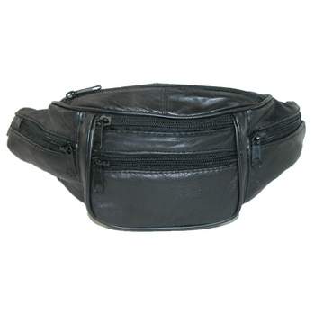 CTM Leather 6 Pocket Fanny Waist Pack