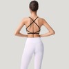 Anna-Kaci Active Women's Strappy Back Sports Bra with Scoop Neck and Crisscross Detailing - 4 of 4