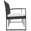 vidaXL 3-seater Garden Bench Black Polypropylene 3-Seater Durable - 4 of 4