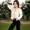 Anna-Kaci Women's Tie Front Knit Cardigan with Long Sleeves and Open Front Design - 4 of 4