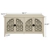 SKRAN Modern Rattan Cabinet: Engineered Rattan Storage with Adjustable Shelves - Particle Board & MDF Frame for Bedroom Living Room - 3 of 4