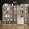 FUFU&GAGA Grey Modular Display Cabinet, Any Matching Assembly, Large Capacity Storage, Tempered Glass Door Showing Quality - 2 of 4