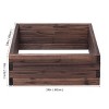 Costway Square Raised Garden Bed Flower Vegetables Seeds Planter Kit Elevated Box - 2 of 4