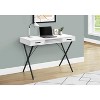 Monarch Specialties Computer Desk Home Office Laptop Left Right Set-Up Storage Drawers 42InchL Work Metal Laminate White Black Contemporary Modern - 2 of 4