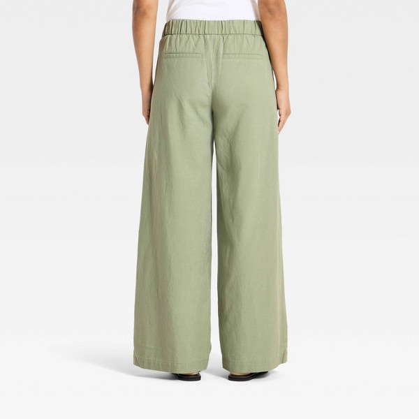 Pantalones de tiro medio con pierna ancha y elástico para mujer - Universal Thread™ 2