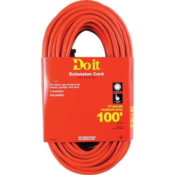 Do it Best Do it 100 Ft. 16/2 Polarized Outdoor Extension Cord OU-JTW162-100-OR