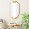 Olivia & May 34"x21" Metal Floral Shield Wall Mirror: Vintage Oval, No Assembly Required - 2 of 4
