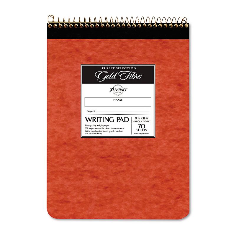 Ampad Gold Fibre Retro Wirebound Writing Pad Legal 8 1/2 x 11 3/4 Ivory 70 Sheets 20008R, 1 of 5