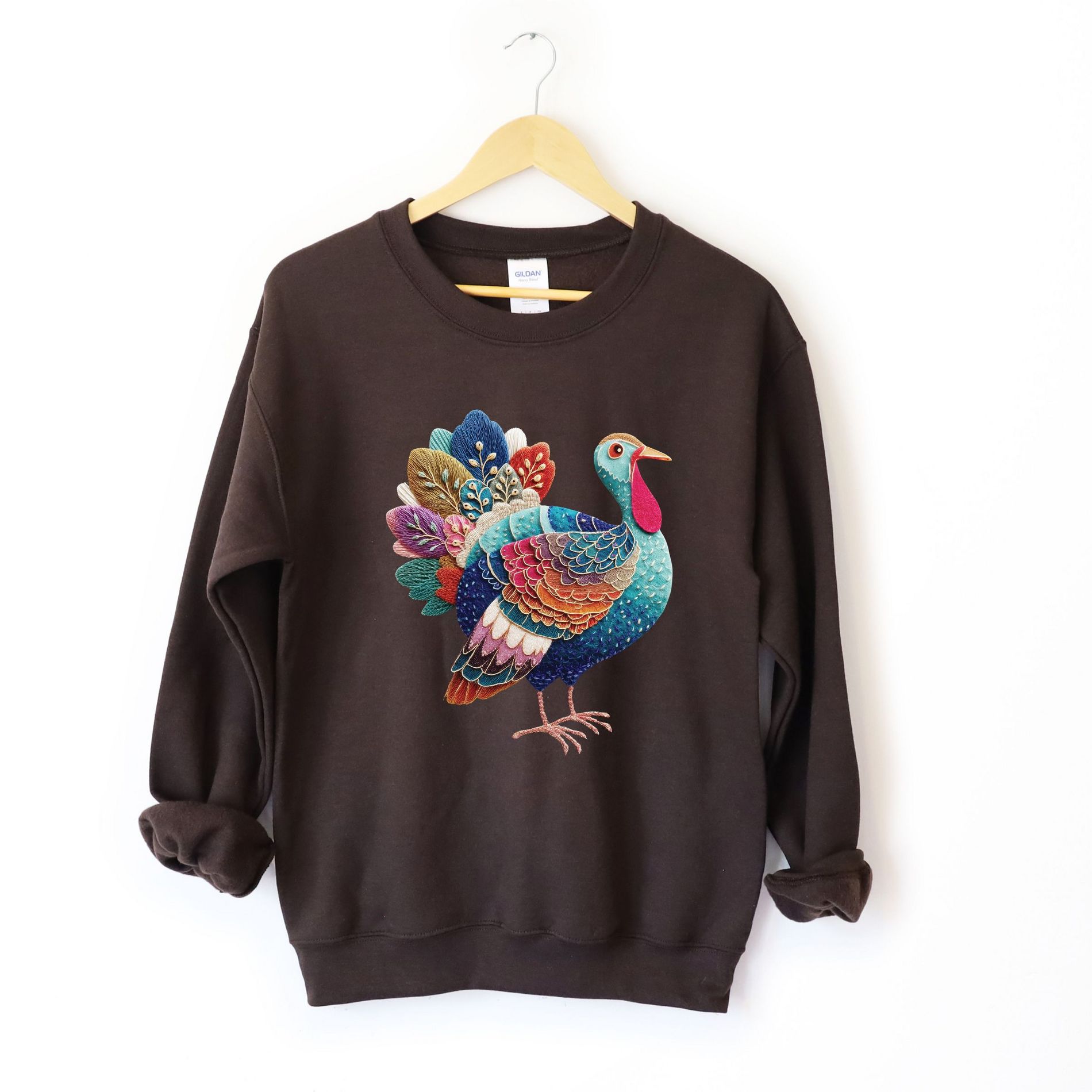 Turkey Patchwork Print - Women's Graphic Sweatshirt