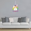 Big Dot of Happiness Hippity Hoppity - Hanging Porch Easter Bunny Party Outdoor Decorations - Front Door Decor - 1 Piece Sign - 3 of 4