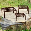 SPI Home Square Nested Plant Stands Set – 12" Cast Iron Decorative Indoor/Outdoor Display Pedestals,Set of 4 - 3 of 4