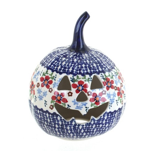 Blue Rose Polish Pottery L021 Manufaktura Small Pumpkin Luminary : Target