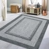 Washable Area Rug, Vintage Accent Rug, Braided Print Carpet, Low Pile Non-Shedding Kitchen Rugs with Non Slip Backing, Foldable Rug - 4 of 4