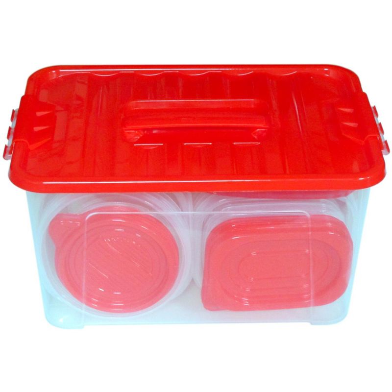 Lexi Home 54-Piece Nested Plastic Container Set with Storage Container, 3 of 5
