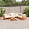 vidaXL Garden Sofa Set Solid Pine Wood Large Modular - Wax Brown with Cushion - 3 of 4